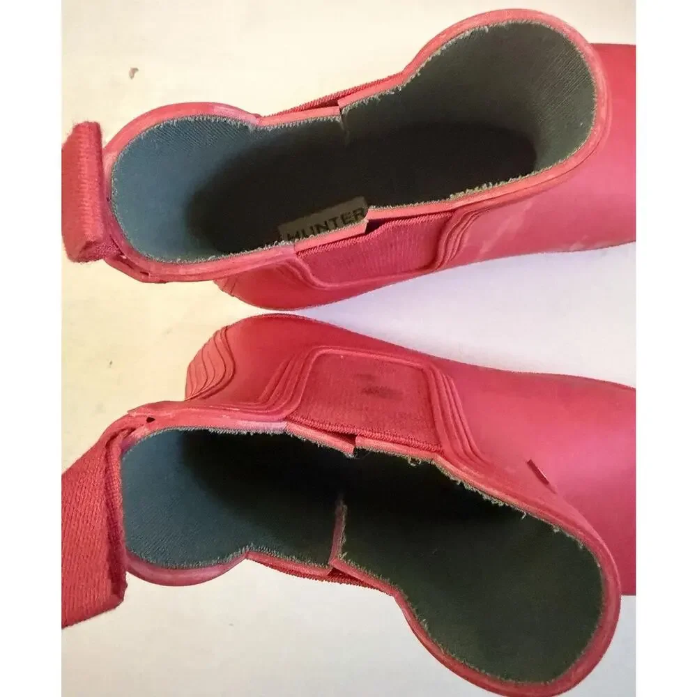 HUNTER WOMENS ORIGINAL CHELSEA GLOSS WOMEN RAIN BOOTS SIZE 7